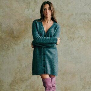 Sezane Junie Dress In Sage